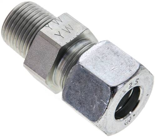 Gerade Schneidringverschr. NPT 3/8"-12 S (M20x1,5), Stahl verzinkt