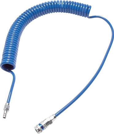 Cejn-PUR-Spiralschlauch 16 x 11mm m. Kupplung, 6,0 mtr. Sicherheitskupplung NW 10