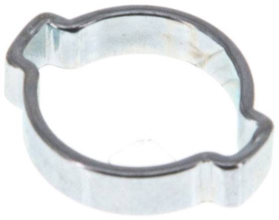 2-Ohr-Schlauchschelle 11 - 13mm, Stahl verzinkt (W1), Breite 4mm