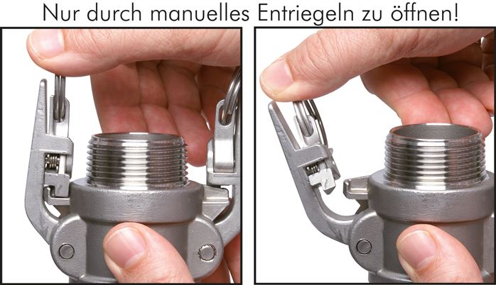 Sicherheits-Kamlock-Verschlusskappe (DC) 1-1/2", ES
