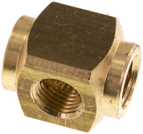 Kreuz-Verteiler 4 x G 1/4",Messing