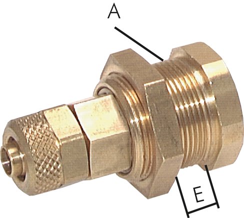 Abreiß-Schnellkupplung (NW5) 6x4mm Schlauch, Messing
