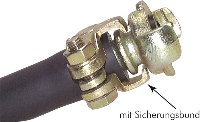 Sicherheits-Schlauchklemme Temperguss verz., 35 - 42mm