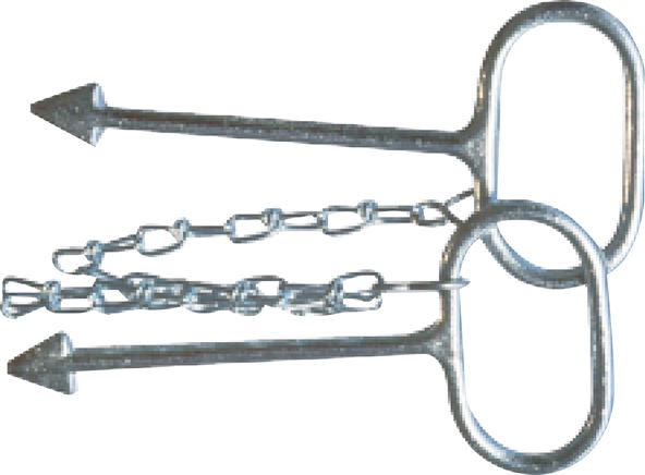Schachthaken mit Kette