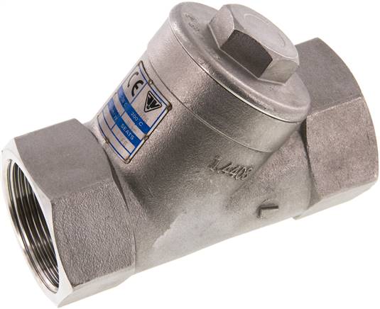Schrägsitz-Rückschlagventil, G 1-1/2", PN 40, Edelstahl