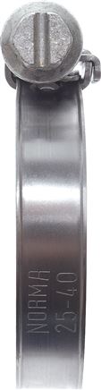 9mm Schlauchschelle 16 - 27mm, 1.4301 (W4) (NORMA) mit Flügelgriff