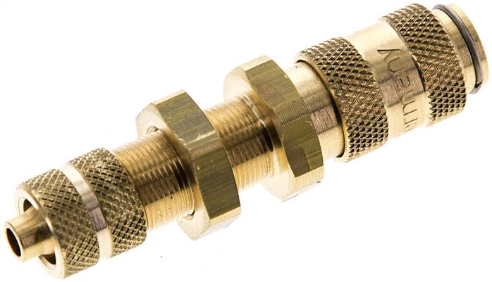 Schott-Schnellkupplung (NW2,7) 6x4mm Schlauch, Messing