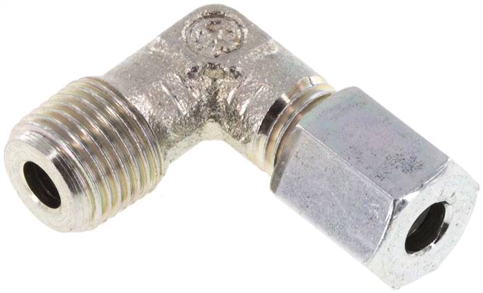 Winkel-Schneidringverschraub. R 1/8"-4 LL (M8x1), Stahl verzinkt