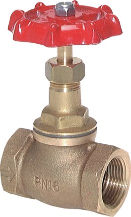 Muffen-Absperrventil, Rotguss/Messing, G 2-1/2", PN 16