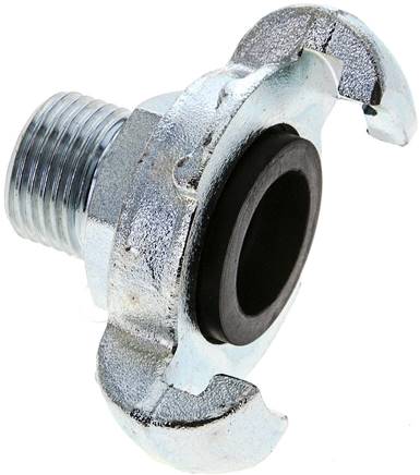 Kompressorkupplung G 1/2"(AG), Stahl verzinkt, Dichtung NBR