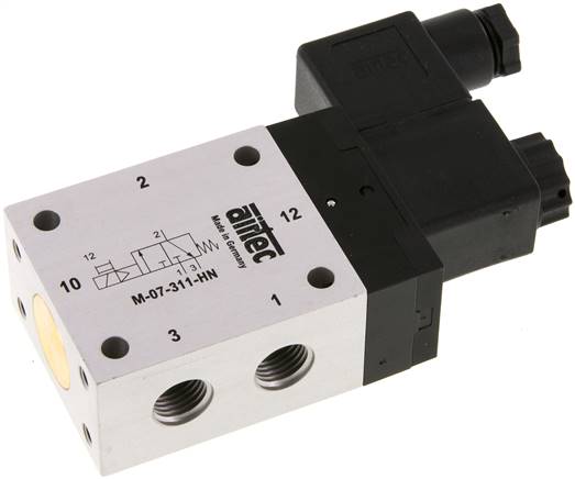 3/2-Wege Magnetventil, G 1/4", Federrückstellung (NO), 115 V AC