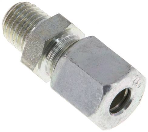 Gerade Schneidringverschr. M 8x1 (konisch)-5 LL (M10x1), Stahl verzinkt