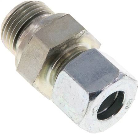 Gerade Schneidringverschr. G 1/2"-12 S (M20x1,5), Stahl verzinkt, Dichtung FKM