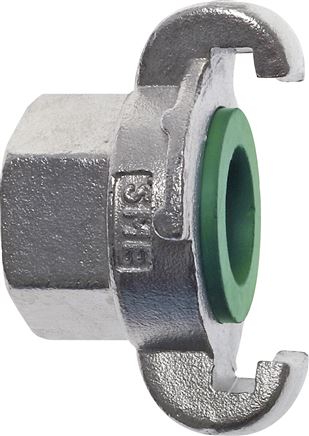 Kompressorkupplung Rp 1/2"(IG), Edelstahl, Dichtung FKM
