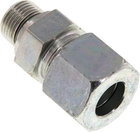 Gerade Schneidringverschr. G 3/8"-14 S (M22x1,5), Stahl verzinkt, Dichtung FKM