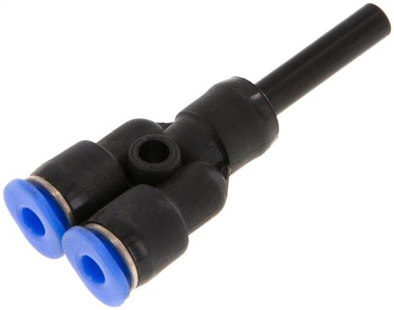 Y-Steckanschluss, 4mm Stecknippel, 3mm Schlauch