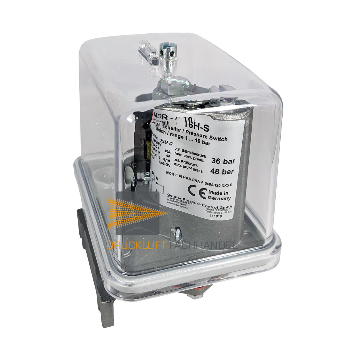 Condor Druckschalter Typ MDR-F 16H-S