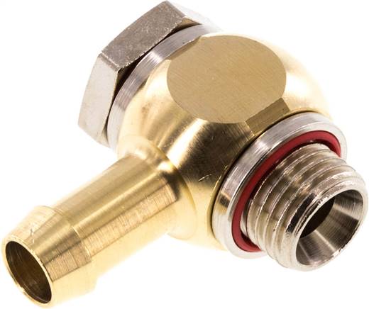 L-Gewindetülle G 1/4"-9 (3/8")mm, Elastomerdichtung