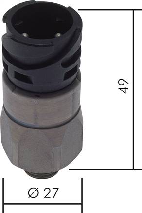Bajonett-Druckschalter 0,1 - 1 bar (Schließer), G 1/4"