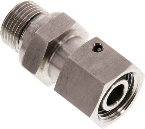 Einstellb. Schneidringverschr. G 3/8"-12 L, 1.4571, mit Dichtkegel und O-Ring