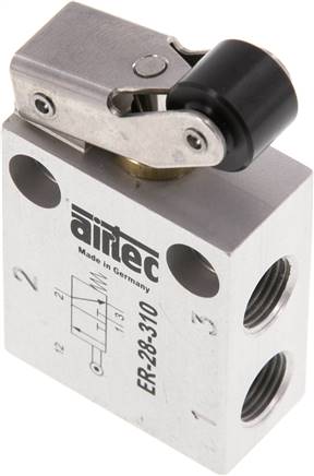 3/2-Wege (NC) Endschalter mit Rolle, G 1/8"