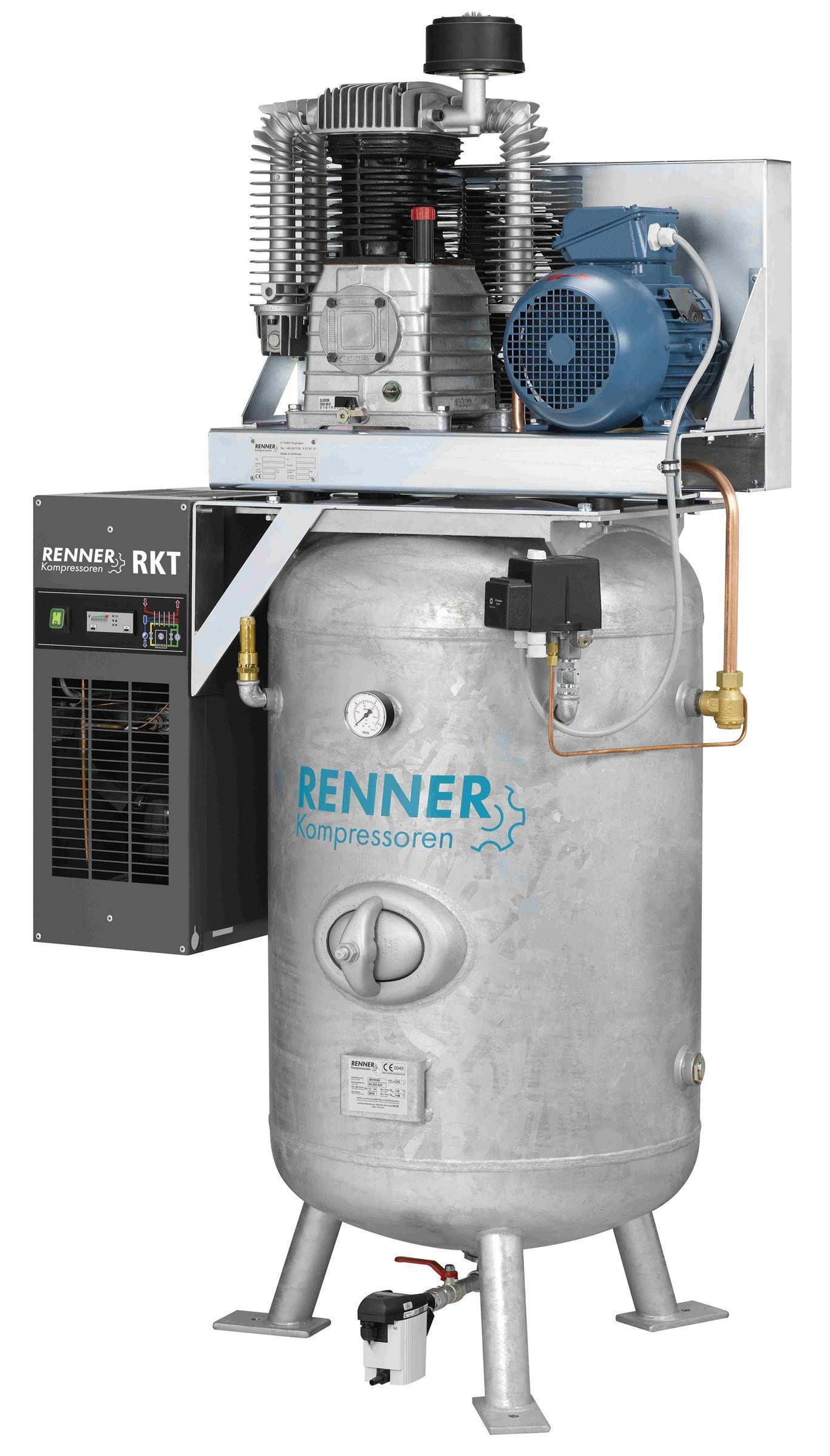 RENNER RIKO H 960/270 ST-O-KT Industrie-Kolbenkompressor 15 bar - Kältetrockner, Behälter