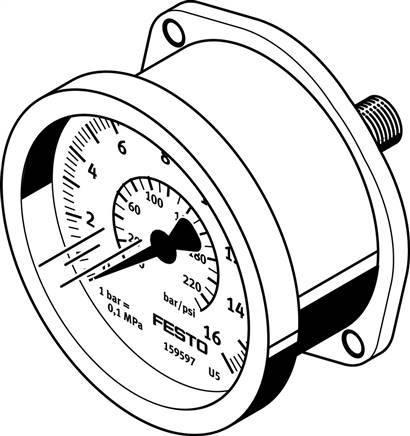 FESTO FMA-50-10-1/4-EN (159599) Flanschmanometer