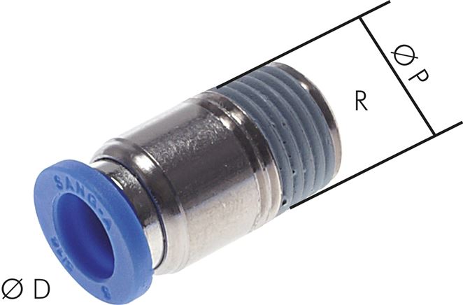 Gerader Steckanschluss R 1/4"-4mm, IQS-Standard m. Innens