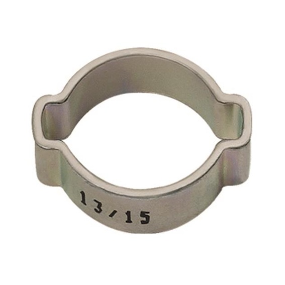 Fascetta stringitubo a 2 orecchie / acciaio zincato, campo di serraggio 11-13 mm / larghezza banda 6,5 mm 114128