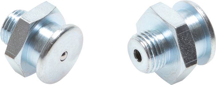 Flachschmiernippel 16 mm, M 16x1,5, Stahl verzinkt