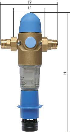 Trinkwasser-Rückspülfilter, DVGW bauteilgeprüft R 3/4"