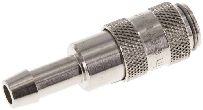 Schnellkupplung (NW2,7) 5mm Schlauch, Messing vernickelt