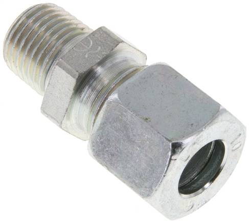 Gerade Schneidringverschr. R 1/4"-10 L (M16x1,5), Stahl verzinkt