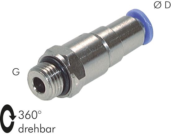Gerade Schnelldrehverschraubung G 1/2"-10mm, IQS-Standard