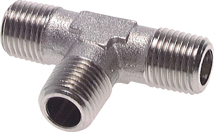 T-Stück R 3/8" (AG), Messing vernickelt