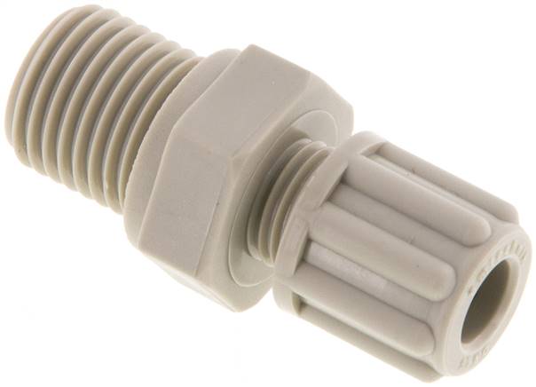 Gerade Verschraubung G 1/4"-6x4mm, Polypropylen