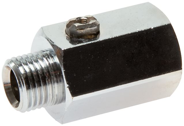 Messing-Minikugelhahn G 1/4" Innengewinde / Außengewinde, PN 15, Schraubendreher betätigung