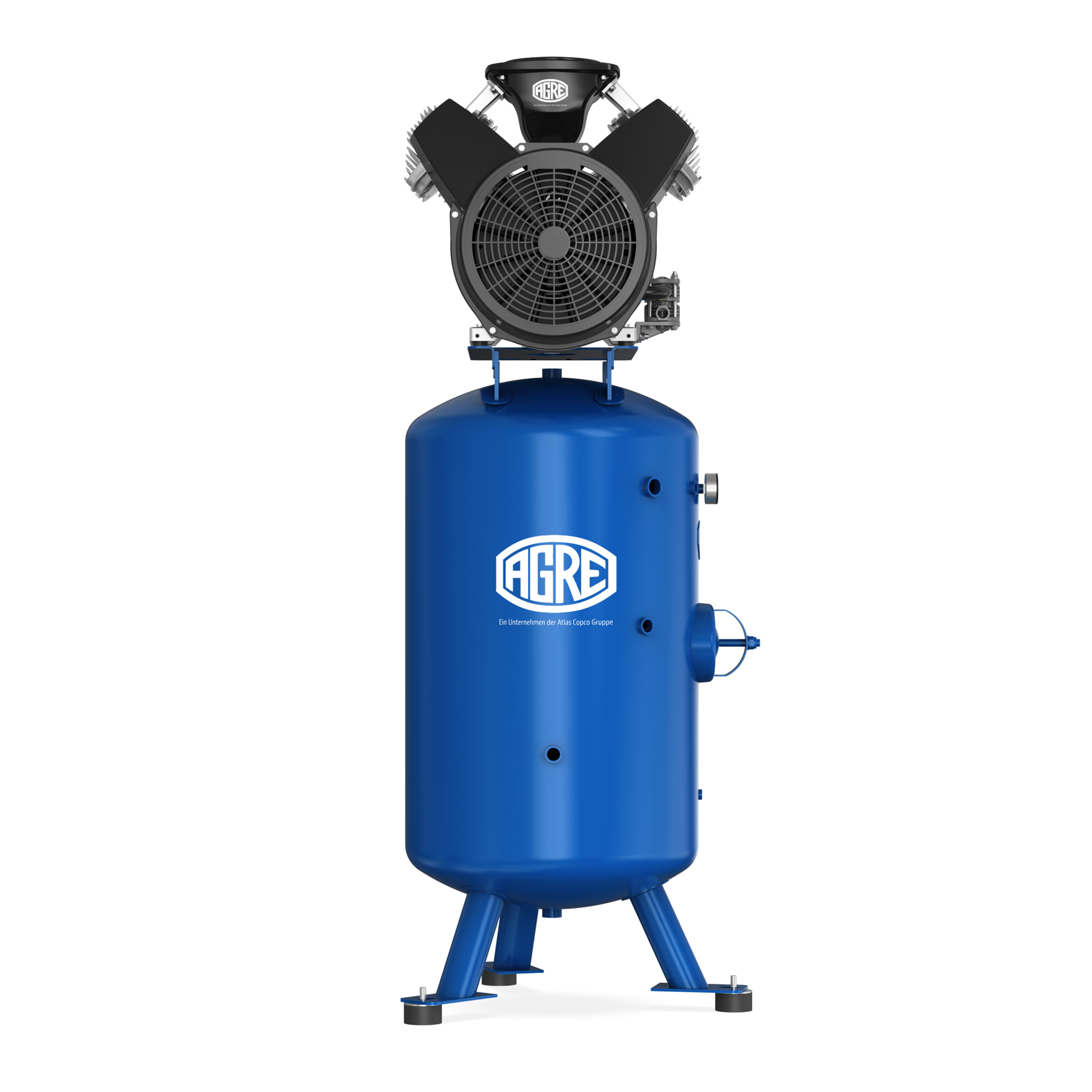 AGRE Industrie-Kolbenkompressor Typ ALG MEK-5.5 10 270V D auf Behälter, 4116002265