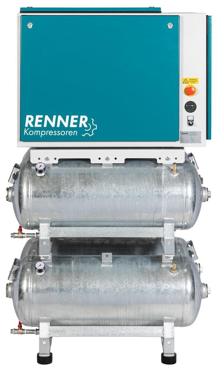 RENNER Riko 960/4x90 S-KT compressore industriale a pistoni 10 bar - caldaia an. Senza ZÜS, essiccatore a refrigerazione