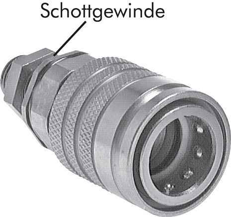 Schott-Steckkupplung ISO7241-1A, Muffe Baugr.3, 20 S (M30x2)