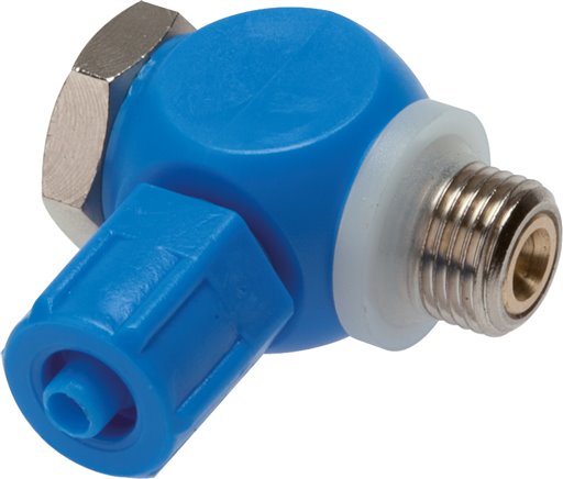 Drosselrückschlagventil G 1/8"-6 x 4mm, zu- und abluftregelnd (C), Kunststoff