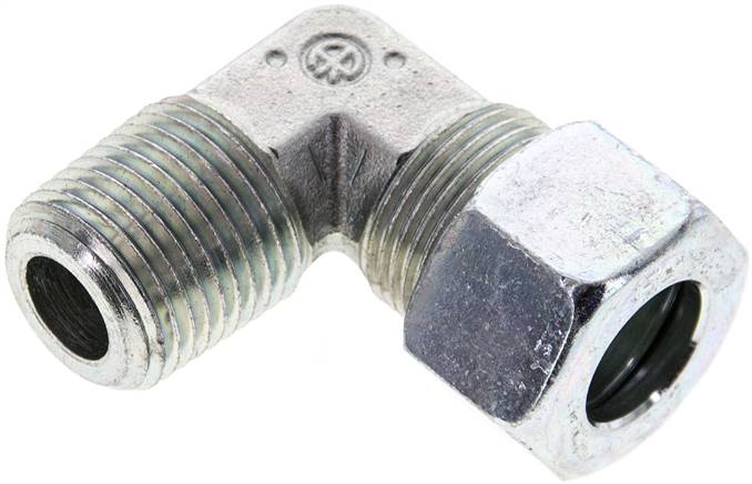 Winkel-Schneidringverschraub. NPT 1/2"-15 L (M22x1,5), Stahl verzinkt