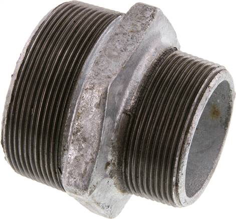 Doppelnippel R 2-1/2"-R 2", Temperguss verzinkt