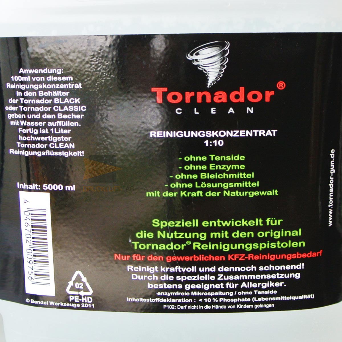 AKTION Tornador Set: Tornador BLACK Z-020RS Reinigungspistole inkl. Reiniger + Druckluftschlauch