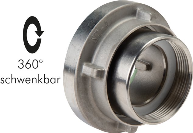 Storz-Kupplung G 2-1/2"(IG), 75-B, Aluminium (geschmiedet) Typ STKGI 89/212 A-DR