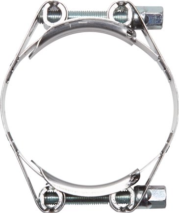 Gelenkbolzenschelle 2-teilig, 196 - 216 mm, 1.4301 (W4)