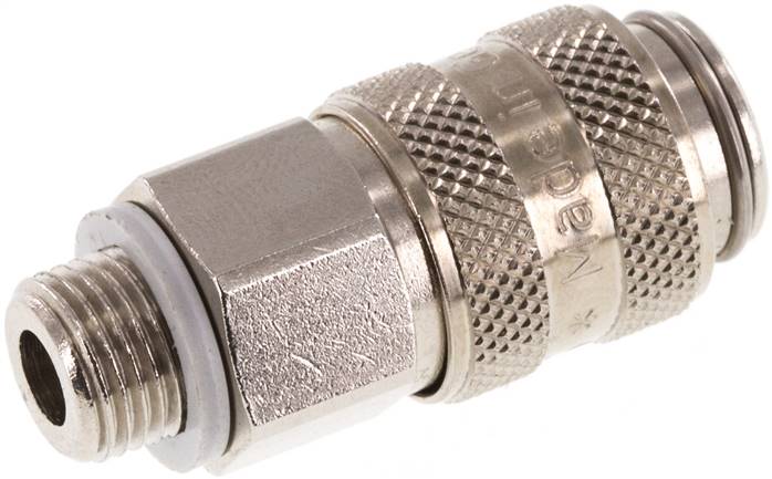 Schnellkupplung (NW5) G 1/8"(AG), Messing vernickelt