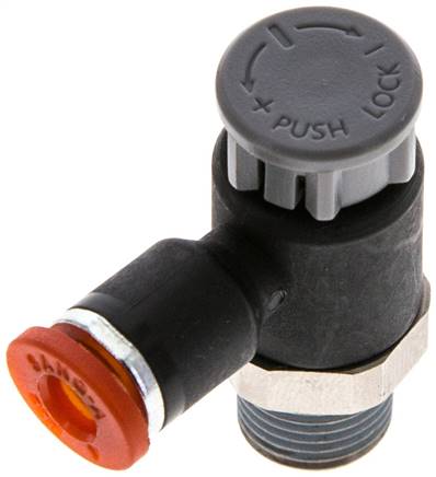 Kompakt-Drosselventil R 1/8"-4mm,zuluftregelnd