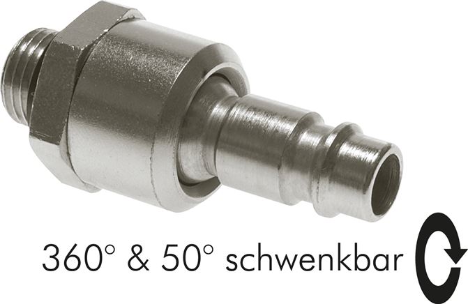 Drehgelenk G 1/4"-Kupplungsstecker NW 7,2