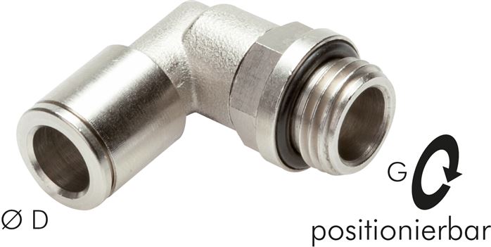 Winkel-Steckanschluss G 3/8"-10mm, IQS-MSV (Hochtemperatur), Dichtung FKM